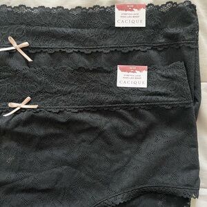 NWT Cacique Stretch Lace High Legged Brief Panties  18/20 Boyshort